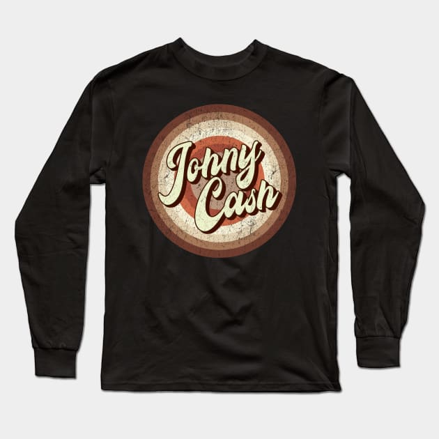 Vintage brown exclusive - Johny cash Long Sleeve T-Shirt by roeonybgm